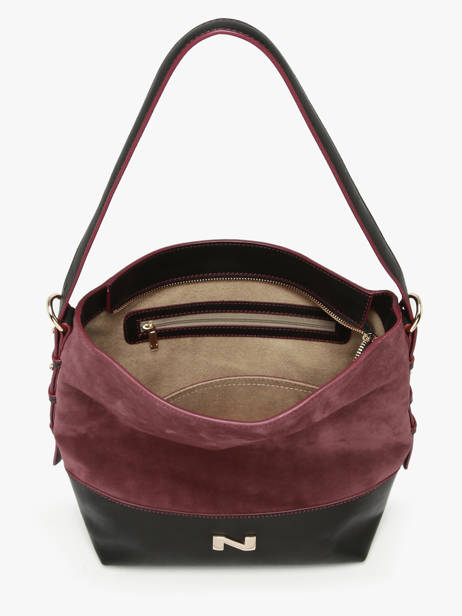 Schoudertas Serena Suède Leder Nathan baume Violet vogue 6 ander zicht 4